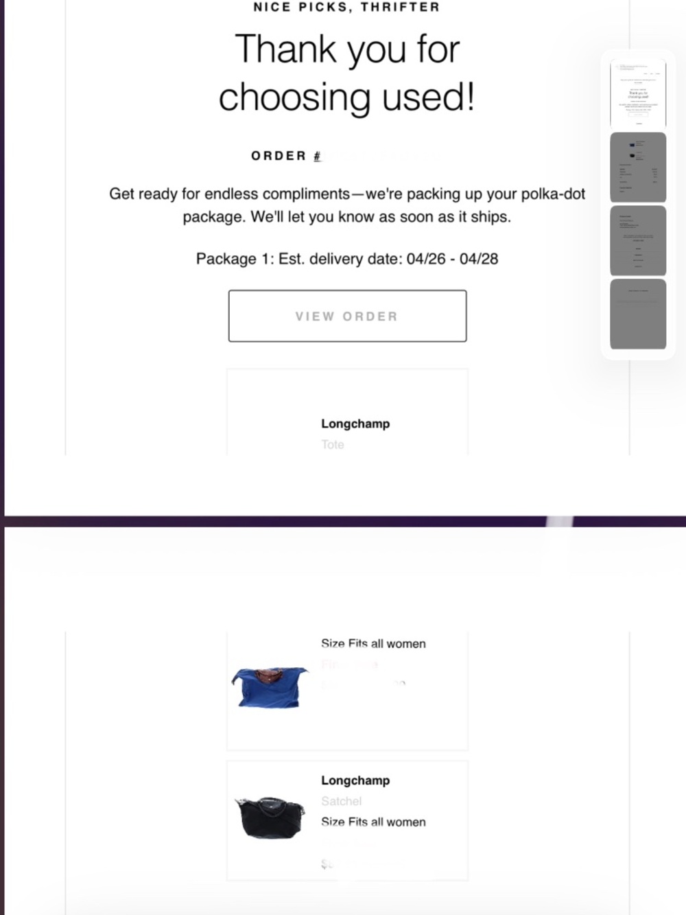 Longchamp Le Pilage MED all black crossbody - Picture 15 of 15